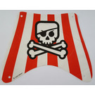 LEGO Sail 22 x 27 Top with Red Stripes, Skull with Eye Patch and Crossbones (48011)