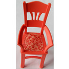 LEGO Saumon Dining Table Chair avec Roses Siège Autocollant (6925)