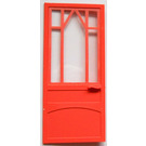 LEGO Salmon Scala Door Mullioned with Dimples (6896)