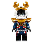 LEGO Samurai X (Pixal) mit Perlgold Schulterpanzer und Groß Hörner Minifigur