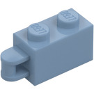 LEGO Sand Blue Brick 1 x 2 with Hinge Shaft (Flush Shaft) (34816)