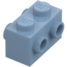 LEGO Sand Blå Kloss 1 x 2 med Knoppar på Motsatta sidor (52107)