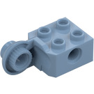 LEGO Sand Blue Brick 2 x 2 with Hole, Half Rotation Joint Ball Vertical (48171 / 48454)