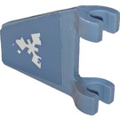 LEGO Sandblau Flagge 2 x 2 Angled mit Ice und Messer Aufkleber ohne ausgestellten Rand (44676)