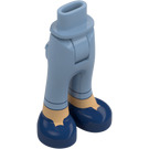 LEGO Sand Blue Hip with Pants with Dark Blue Slippers (35642)