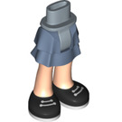 LEGO Zandblauw Heup met Kort Dubbele Layered Skirt met Dark Blauw Shoes (35624 / 92818)