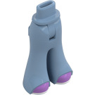 LEGO Sand Blue Hips with Flared Trousers with Purple Shoes with White Soles (101117)