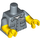 LEGO Sand Blue Janitor Minifig Torso (973 / 16360)