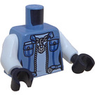 LEGO Zandblauw Joey Minifig Torso (973 / 76382)
