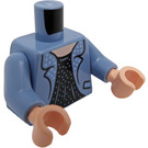 LEGO Zandblauw Mary Cattermole Minifig Torso (973 / 76382)