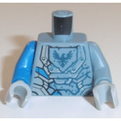 LEGO Sandblau Minifigur Torso Clay mit Dark Blau Falcon im Schild (973)