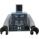 LEGO Pískově modrá Minifigurka Trup Potápěč Oblek s Utility Pás Print s 3 Pouches Přední, 3 Pouches Zpět (973 / 76382)