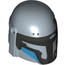 LEGO Sand Blue Minifigure Helmet with Paz Vizsla Azure and Black Pattern (87610)