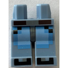 LEGO Sand Blue Minifigure Hips and Legs with Reddish Brown Belt and Black Shoes (3815)