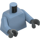 LEGO Sand Blue Minifigure Torso for Watto, with Dark Stone Grey Hands (973 / 76382)