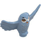 LEGO Sand Blue Owl (Spread Wings) with Orange Beak and Eyes (67632 / 93830)