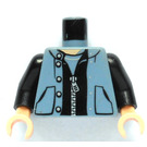 LEGO Piaskowy Niebieski Peter Parker Tułów z Czarny Zipper I Pockets  z Czarny Ramiona I Światło Cielisty Ręce (973 / 73403)