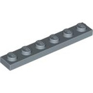 LEGO Zandblauw Plaat 1 x 6 (3666)