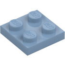 LEGO Zandblauw Plaat 2 x 2 (3022 / 94148)