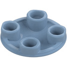 LEGO Sand Blue Plate 2 x 2 Round with Rounded Bottom (2654 / 28558)