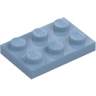 LEGO Zandblauw Plaat 2 x 3 (3021)