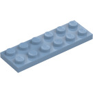 LEGO Zandblauw Plaat 2 x 6 (3795)