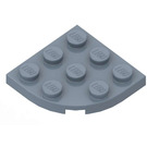 LEGO Sand Blue Plate 3 x 3 Round Corner (30357)