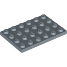 LEGO Sand blå Plate 4 x 6 (3032)