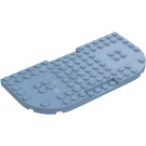 LEGO Sand Blue Plate 8 x 16 x 0.7 with Rounded Corners (74166)