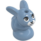 LEGO Sand Blue Rabbit Baby with Black Eyes, Nose and White Muzzle (18852)