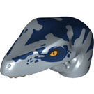 LEGO Sand Blue Raptor Dinosaur Head with Dark Blue (68172 / 98065)