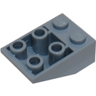 LEGO Sand Blue Slope 2 x 3 (25°) Inverted without Connections between Studs (3747)