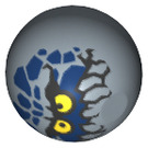 LEGO Sand Blue Technic Ball with Graveller Blue Rock Face (18384 / 29261)