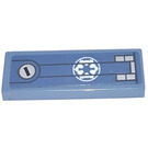 LEGO Bleu sable Tuile 1 x 3 avec Boîte avec Imperial logo Autocollant (63864)