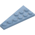 LEGO Sandblå Kile Plade 3 x 6 Vinge Højre (54383)