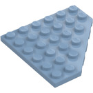 LEGO Sand Blue Wedge Plate 6 x 6 Corner (6106)