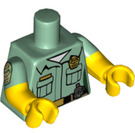 LEGO Sand Green Animal Control Officer Minifig Torso (973 / 16360)