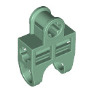 LEGO Sand Green Ball Connector with Perpendicular Axleholes and Vents and Side Slots (32174)