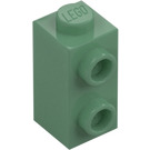 LEGO Pískově zelená Kostka 1 x 1 x 1.6 s Dva Boční cvočky (32952)