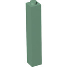 LEGO Sand Green Brick 1 x 1 x 5 with Solid Stud (2453)