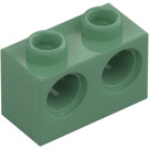 LEGO Sandgrün Stein 1 x 2 mit 2 Löcher (32000)