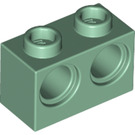 LEGO Sand Green Brick 1 x 2 with 2 Holes (32000)