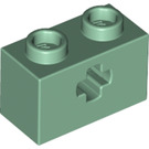 LEGO Sandgrün Backstein 1 x 2 mit Achse Loch („+“ Öffnung und Unterrohr) (31493 / 32064)