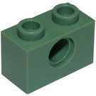 LEGO Sand Green Brick 1 x 2 with Hole (3700)