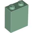 LEGO Sand Green Brick 1 x 2 x 2 with Inside Axle Holder (3245)