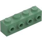 LEGO Verde sabbiato Mattoncino 1 x 4 con 4 Bottoncini su Uno Lato (30414)