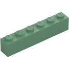 LEGO Pískově zelená Kostka 1 x 6 (3009 / 30611)