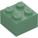 LEGO Pískově zelená Kostka 2 x 2 (3003 / 6223)