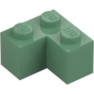 LEGO Pískově zelená Kostka 2 x 2 Roh (2357)