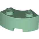 LEGO Sand Green Brick 2 x 2 Round Corner with Stud Notch and Reinforced Underside (85080)